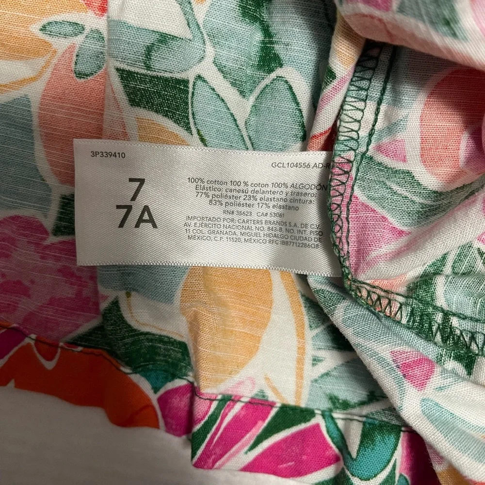 Carter's Tropical Floral Sundress - Teal, Pink & Orange
